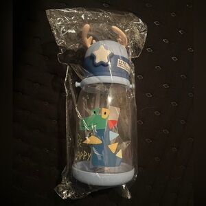 Dinosaur Bottle With Colorful Animal Strap Inside